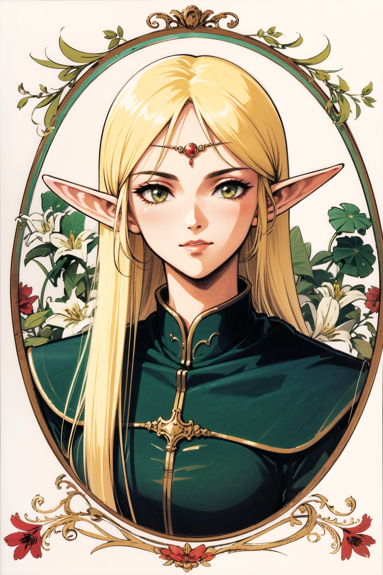 16431-2584424808-Deedlit, 1girl, pointy ears, flower, bird, long hair, elf, solo, blonde hair, retro artstyle, 1990s (style), lily (flower), circ.png
